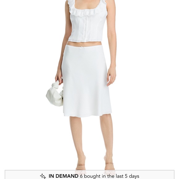 Danielle Guizio White Lace Trim Blouse - Picture 2 of 5